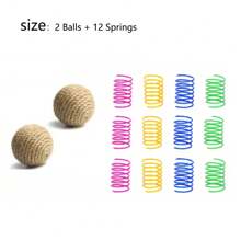 2/4/6 pièces Boules d'herbe de sisal naturel et jouets de poursuite, jouets faits main pour chats d'intérieur
