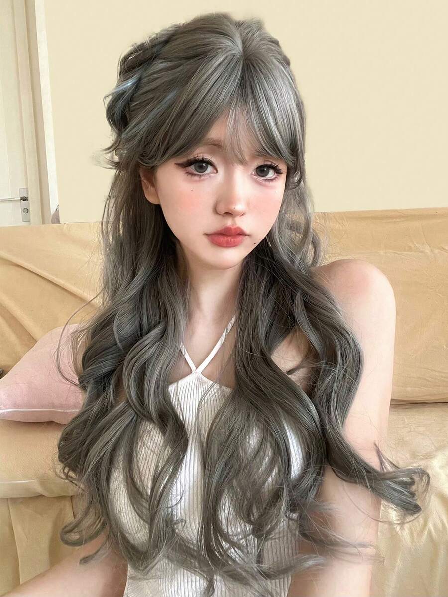 alicegarden 1 Synthetic Heat-Resistant ,Wavy Wigs Multicolor Wig ,28 Inches Long, Made Of Fiber, Suitable For Daily Use, Natural And Realistic Wig(Excluding Accessories) - Multicolor - View 1