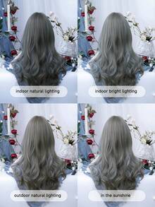 alicegarden 1 Synthetic Heat-Resistant ,Wavy Wigs Multicolor Wig ,28 Inches Long, Made Of Fiber, Suitable For Daily Use, Natural And Realistic Wig(Excluding Accessories) - Multicolor - View 11