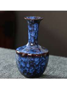 1 件复古裂纹釉陶瓷花瓶，家居装饰桌面花瓶，适用于客厅、走廊、书房（单个花瓶，不含花） - 仿古瓶 - 查看 14