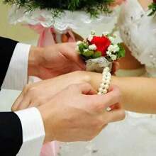 Bộ 5/10/12/20/24 chiếc - Vòng tay đính ngọc trai co giãn, thích hợp cho đám cưới, dạ hội và tiệc bãi biển. - trắng - Xem 3