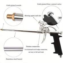 PROFESSIONAL EXPANDING FOAM PU GUN GRADE APPLICATOR HEAVY DUTY CHROME - Variant1 - View 5