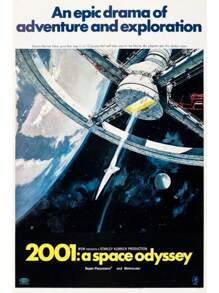 1 张 2001 太空漫游电影海报经典老电影科幻电影帆布印刷墙面艺术装饰家居房间装饰无框架 - 彩色 - 查看 64