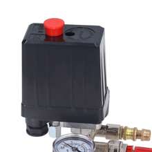 Air Compressor Pressure Switch, Air Compressor Pressure Valve Kit Self-Loading Dump Heavy Duty Vertical 90‑120 PSI With Gauge For Pump - 黑色 - 查看 11