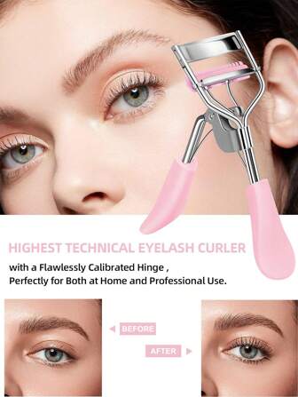 Eyelash Curler, Vegan Makeup Tool With 10Silicone Refill Pads Professional Makeup Tool Durable Lash Curler Fit Universal Eye Shapes Easily And Safely Get Long-Lasting Curl, Makeup, Cheap, Room Decor, Vanity, Travel, Bedroom, Makeup Accessories, Eyelash Curler,Cheap,Stocking Stuffers,Makeup,Makeup Tools,Cheap Stuff,Gifts,Gifts For Women,Christmas Gifts