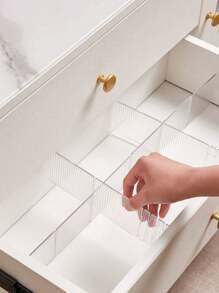 4件/8件/12件套ABS抽屉隔板，可调节12.7英寸*2.7英寸抽屉隔板，可自由组合，可剪裁拼接，非常适合分隔内衣和袜子，多用途收纳，适用于梳妆台、浴室、卧室、厨房和书桌抽屉。购买时请注意尺寸，阳光旅行，清凉舒适