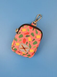 1 件情人节和新年礼物高品质设计师夏季可爱图案金色金属硬质狗便便袋支架可连接任何牵引绳（无便便袋和牵引绳）