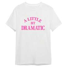 A Little Bit Dramatic  Cotton T-Shirt Release - 白色 - 查看 1