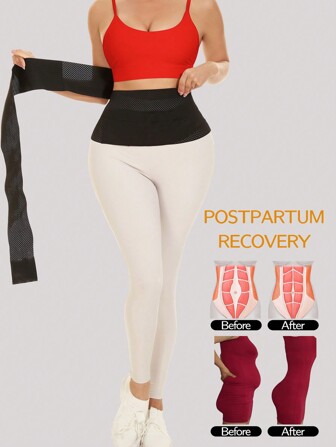 1 件女士腰部训练带，10 厘米宽透气网状腰部训练带，适用于产后恢复、日常休闲、减肥、跑步、户外运动