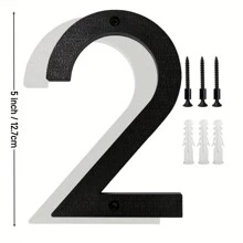 10 Inches, Floating Metal Modern House Number, Stainless Steel Texture Party Decoration Number, Outdoor Address Sign, Garden Gate And Mailbox Decoration Number,With Installation Kit - Multicolor - View 15