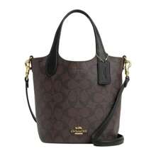 Coach Women Hanna Bucket Bag Single Shoulder Crossbody Handbag CR256IMAA8 - CR256IMAA8 棕色拼色 - 查看 5