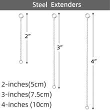 3/90 件女士不锈钢项链延长链 耐用坚固可拆卸项链手链脚链延长饰品制作链