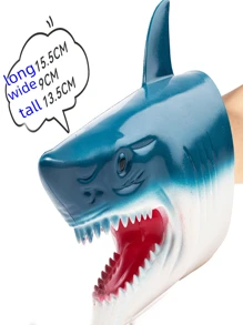 Jurassic Dinosaur Hand Puppet - Realistic Tyrannosaurus Rex & Velociraptor Rubber Model, Great For Playing With Friends - Multicolor - View 10