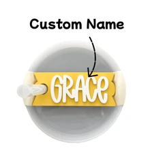 1 pieza Tapa personalizada con letra de acrílico como decoración para tazas, para todas las estaciones - Etiquetas de botellas de agua de colores personalizados - Ver 1