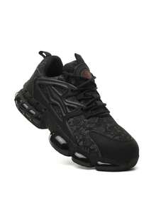 Men's Lightweight Indestructible Work Shoes Cushioned Rubber Sole Black Outdoor Safety Shoes For Garden Construction Driver Anti-Smashing Stab Sports Steel Toe Sneakers - Black - View 11