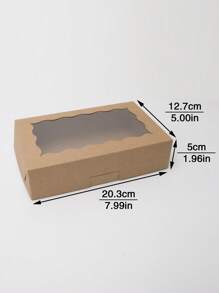 5 件/10 件/15 件带窗口的矩形蛋糕盒，适用于蛋糕、糖果、糕点、纸杯蛋糕、甜甜圈、饼干、馅饼 - 紙本 - 查看 7