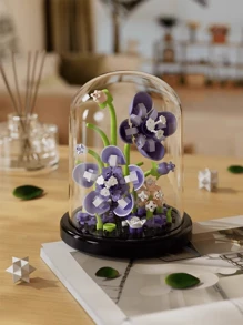 DIY Flower Building Blocks Set,Mixed Color,ABS Material,3D Flower Craft Kit - Rose,Lotus,Sunflower,Blue Dahlia,Home/Office Desk Decor,Perfect Gift For Valentine's Day,Birthday,Anniversary,Christmas,Mother's Day,Teacher's Day,Craft Set,Fantasy,Gift Set,Building Blocks,Music,Diy Kit,Valentine's Day Gifts,Constructor,Valentine's Day,Jelly Blocks,Book Nook Kit,Flower Building Set