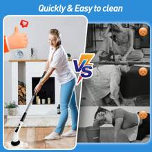 Electric Rotary Scrubber, 6/9 Replaceable Brush Heads, Home Portable Cleaning Brushes, 2 Adjustable Speed Cleaning Cordless Electric Scrubbers, Adjustable And Detachable Handle Shower Scrubbers For Flooring, Bathroom Bathtubs