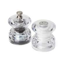 Set de Acrílico Molino Pimienta y Salero Olde Thompson Juego Elegante de Mesa Cocina Moledor Manual para Sal y Pimienta Accesorio Comedor Para Cocinar Cristal Resistente y Fácil de Usar - Blanco - Ver 2