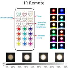 3/6pcs LED Circular Night Light With Remote Control And Touch Control, Adjustable RGB 13 Colors, Battery Powered, Suitable For Wardrobe, Bedroom Wall, Cabinet, Corridor And Other Spaces - RGB - Round Night Light - View 8