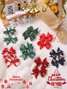 bilicaca 8/16pcs Christmas Kids Hair Clips, Cute Holiday Hair Accessories For Babies - Multicolor - View 4