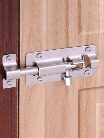 1pc Stainless Steel Door Slide Latch Lock