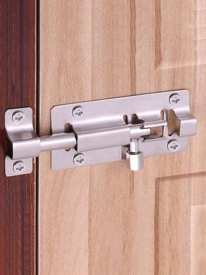 1pc Stainless Steel Door Slide Latch Lock