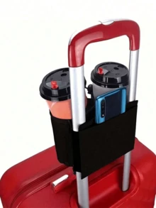 1 件行李手柄收纳袋带杯子和饮料架便携式水杯饮料储存手提箱通用手柄挂袋适用于所有行李箱手柄水瓶袋水袋大容量化妆品收纳袋化妆盒，适用于口红、刷子、护肤品、手机、硬币、小物品，适用于家庭、礼物、度假和节日万圣节圣诞节多功能用途 - 彩色 - 查看 2