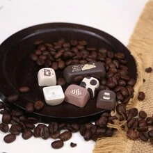 131 Key Coffee Theme MOA Profile PBT Keycaps Sublimation Mechanical Keyboard Keycaps For Girl Gift For Cherry MX Switch - Multicolor - View 6