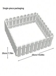 1pc hàng rào trang trí cây thông Noel bằng nhựa màu trắng, bền và dễ sử dụng cho trang trí nhà và vườn ngày lễ - trắng - Xem 11