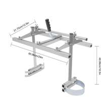 YUNRUX Chainsaw Mill Sawmill, 24 Inch Mobile Sawmill For Chainsaw Chainsaw Mill Planking Milling Chainsaw Tools Chainsaw Bracket Efficient Mill Wood Guide Rail Lumber Cutting - Silver - View 2