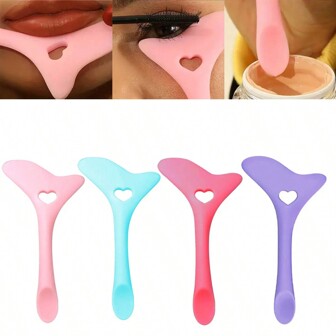 1个可重复使用的硅胶眼线模板，眉毛和烟熏妆模板，猫眼模板和眼影引导模板，多功能化妆工具，快速轻松上妆，价格实惠，圣诞礼物，化妆品，化妆工具，便宜好物，礼物，女士礼物，圣诞礼物