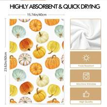 منشفة يد مخصصة للمطبخ 2قطعة للخريف، منشفة غسيل أطباق المطبخ ذات اليküربة الملونة، منشفة يد للحمام، منشفة يد لعيد الشكر وعيد الهالوين - متعدد الألوان - مشاهدة 6