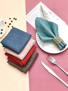 1/6pcs Linen Napkins, Soft & Smooth Linen Napkins, Can Be Folded Into Crown, Opera Fan, Triangle, Rose, French Pleats, Wine Glass Ear Shapes, Suitable For Room Decor, Dining Table Decor, Home Decor, Suitable For Festivals, Parties, Birthdays, Weddings And Dinners