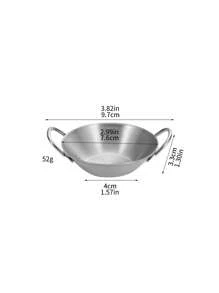 1 Đĩa đựng gia vị bằng thép không gỉ hai tai, chống ăn mòn, bền, thích hợp để đựng tương ớt, giấm, nước tương, nước sốt salad, tương cà, thích hợp cho gia đình, nhà hàng, khách sạn, ngoài trời - Nhiều màu - Xem 10