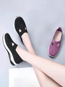 Zapatos deportivos casuales de mujeres, malla transpirable, cómodo