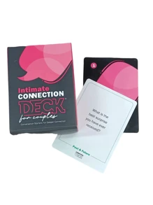 Paquete de intimidad - Juego de cartas con preguntas que promueven el pensamiento para parejas y la conexión íntima (2 barajas: Parejas + Íntima) - Multicolor - Ver 10