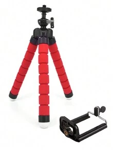 حامل ثلاثي القوائم للهاتف المحمول باللون الأحمر، حامل هاتف مكتبي