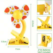 Soft Blade Fan Portable Clip-On Free Standing Adjustable USB Mini Fans With Flexible Neck Desktop Fixed Fan - Yellow - View 4