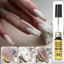 XEIJAYI 1Pc 5Ml Gold Nail Art Line Polish Gel Semi Permanent Uv/Led Paint Nails Drawing Polish Diy Painting Varnish Liner Gel Tool Gift For Women