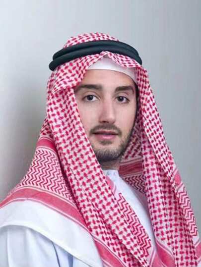 1件 阿拉伯男士头巾 头巾 高档提花头巾 雪纺头巾 防尘防晒（因每批布料生产不同，图案随机，以实物为准）