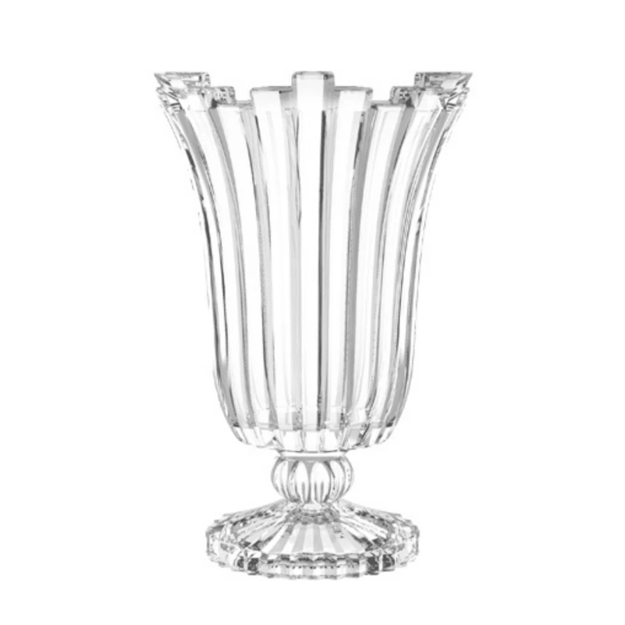 Milan Decorative Flower Vase With Foot 1.1L - 無色 - 查看 1