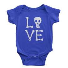 Love Skeleton Bones Infant One-Piece Romper Bodysuit And Toddler T-Shirt - Navy Blue - View 9