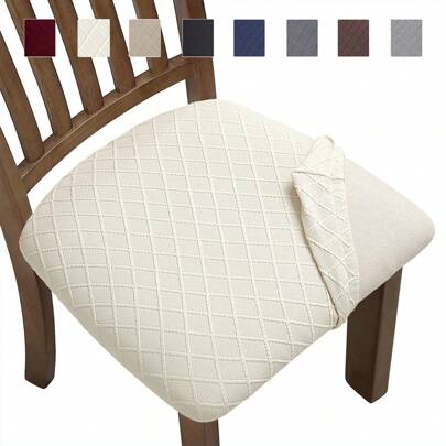 1/4/6 Pieces Of Waterproof Chair Cover For Restaurant, Elastic Jacquard Dining Chair Cover Detachable And Washable Chair Protective Cover, Suitable For Kitchen, Hotel, Restaurant And Home Decoration