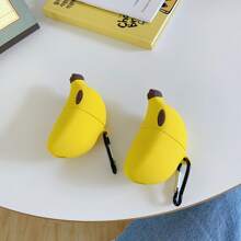 Apple Cute Phone Case Funny Neon 1pc 3D Banana Design Case Compatible With AirPods, Airpods Not Included Kawaii - Yellow - View 6