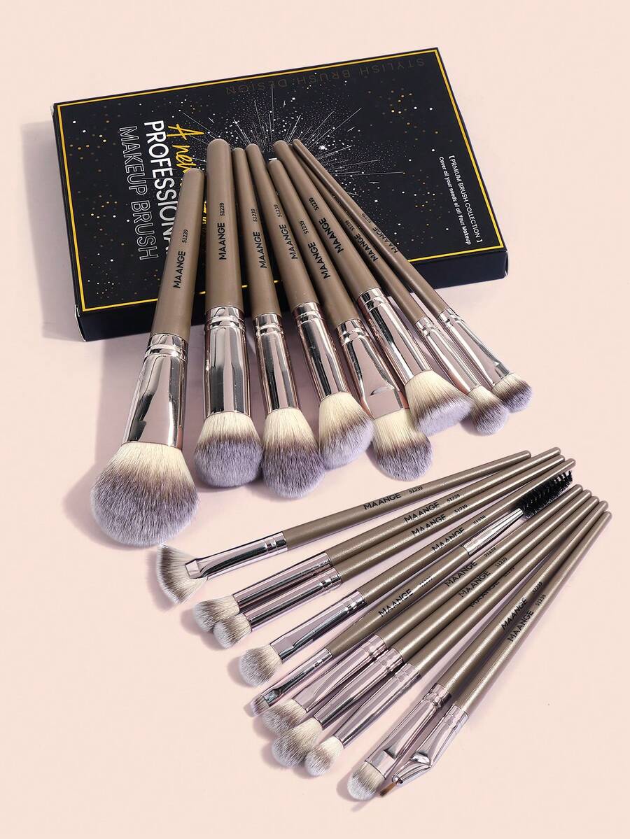 Bộ cọ trang điểm chuyên nghiệp MAANGE 18 cây kèm hộp đựng, dụng cụ trang điểm với sợi mềm dễ mang theo, cọ nền, cọ phấn mắt, cọ lông mày, bộ cọ du lịch, bộ cọ, bộ cọ trang điểm, bộ cọ trang điểm, bộ trang điểm hoàn chỉnh, bộ cọ trang điểm, bộ trang điểm hoàn chỉnh, bộ cọ, bộ cọ trang điểm, bộ quà tặng trang điểm