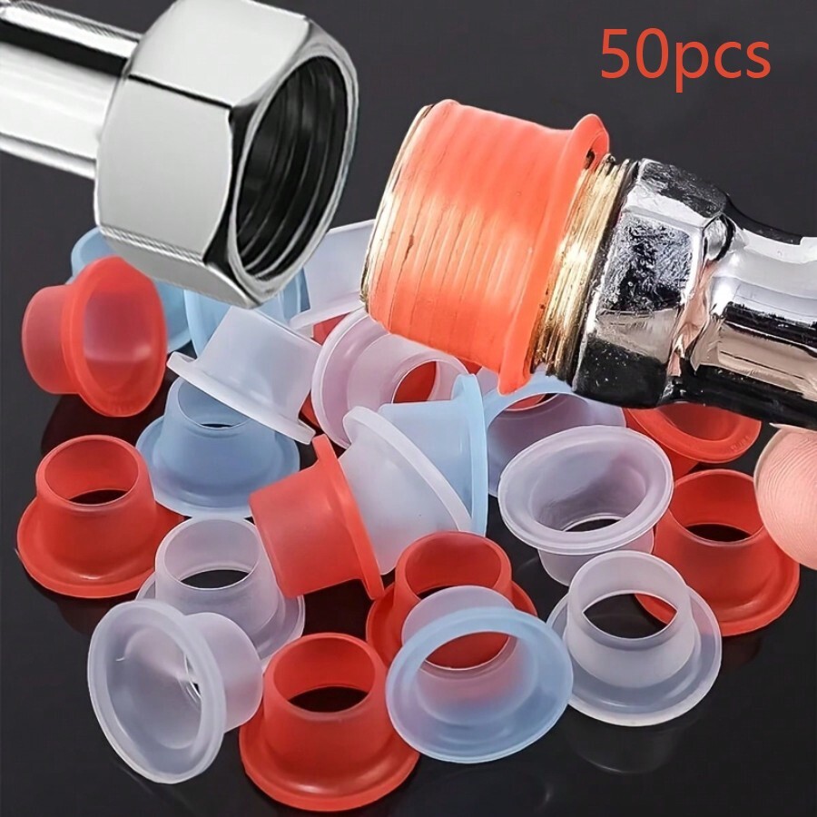 50pcs Faucet LeakProof Sealing Gasket, Rubber Pipe Sealing Washer
