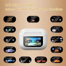 A9 Pro Wireless Bluetooth 5.4 Earbuds With HiFi Stereo, ANC+ENC Noise Cancelling, Touch Screen, Waterproof Sports Headphones With HD Mic, 36Hrs Playtime For IOS/Android - 白色 - 查看 4