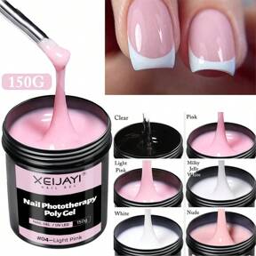  XEIJAYI 18ks 150g Poly Nail Gel UV LED Cured Builder Gel na prodlužování nehtů Akrylový krystal Gel na nehty na nehty DIY At Home Salon