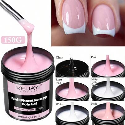 XEIJAYI XEIJAYI 18 peças 150g Poly Nail Gel UV LED Curado Builder Nail Gel Acrílico Cristal Nail Extension Gel para as Unhas DIY em Casa ou no Salão